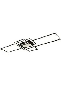 Globo Led-Deckenleuchte , Opal, Schwarz , Metall, Kunststoff , 42x6.8x110.8 cm , Ce , Farben fixierbar, Farbtemperaturwechsler , Lampen & Leuchten, Leuchtenserien