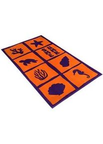 Vossen Strandtuch , Orange , Textil , Uni , 100x180 cm , ISO 9001, Fkt, Made in Austria, Oeko-Tex® Standard 100 , Heimtextilien, Badtextilien, Strandtücher