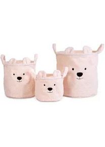 Childhome Aufbewahrungsboxen-Set , Weiß , Textil , 40x40x40 cm , Tragegriff , Ordnen & Aufbewahren, Dekoboxen & Aufbewahrungsboxen