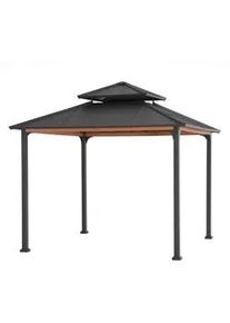 Modante Pavillon , Metall , quadratisch , 300x295x300 cm , wetterfest, wetterbeständig, UV-beständig, regenabweisend , Sonnenschutz, Pavillons