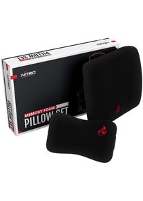 Conjunto de Almofadas de Espuma de Memória- Preto/Vermelho