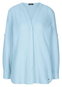 Peter Hahn Basler - Long-Bluse, blau, Gr. 42, Baumwolle