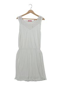 s.Oliver Damen Sommerkleid Gr. 38 M Weiß Bohemian Midikleid Lochmuster