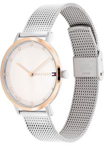 TOMMY HILFIGER Uhr Damen gold / silber / weiß Größe One Size