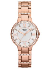 Fossil Dames Analoog horloge 'Virginia' rose-goud One Size