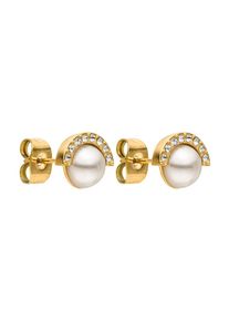 PURELEI Ohrringe 'Halo' Damen gold / transparent / perlweiß Größe one size