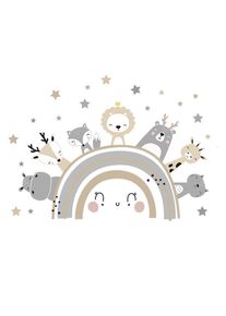 SIPO Heren Behang & stickers beige / grijs / zwart Universal