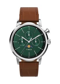 Timex Uhr 'Marlin Moon Phase' Herren braun / smaragd / silber Größe One Size