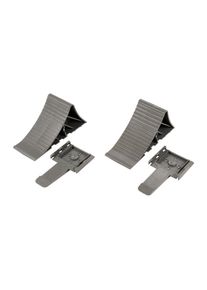 Set cunei per ruote 2 pezzi cunei per freni a cuneo per auto supporto rampa con supporto Adatto ad esempio: ruote per rimorchi e molto altro. Compost