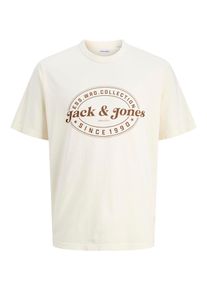 Jack & Jones JACK & JONES Koszulka 'JJEDover' dla mężczyzn brązowy / biały Rozmiar S