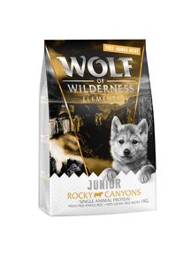 Wolf of Wilderness JUNIOR Sensitive "Rocky Canyons" bœuf élevé en liberté sans céréales.- 1 kg