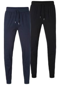 Le Jogger Schlafhose Herren navy / schwarz Größe S