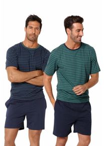 Le Jogger Pyjama Herren blau / grün Größe S