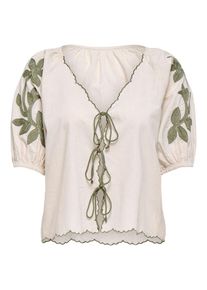 Jacqueline de Yong JDY Dames Blouse 'JDYFILUCA' beige / olijfgroen S