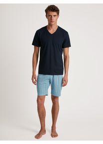 Calida Pigiama corto per Uomo, S S, Blu, Cotton Special