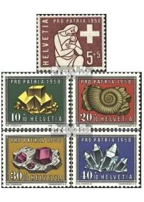 Schweiz 657-661 (kompl.Ausgabe) gestempelt 1958 Pro Patria - Mineralie