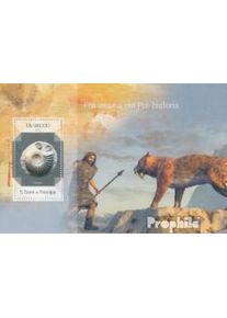 Sao Tome e Principe Block 992 (kompl. Ausgabe) postfrisch 2014 Fossili