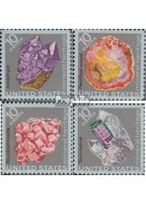 USA 1145-1148 (kompl.Ausg.) postfrisch 1974 Mineralien und Edelsteine