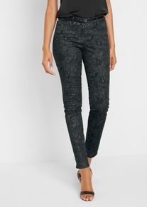 Pantaloni in twill con fantasia raffinata - Nero - Taglia 48 - bonprix