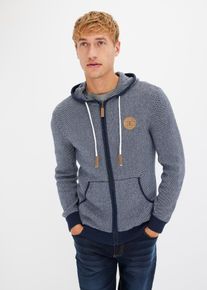 Cardigan con cappuccio in puro cotone - Blu - Taglia 44/46 (S) - bonprix