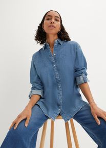Camicia di jeans elasticizzata oversize - Blu - Taglia 50 - bonprix