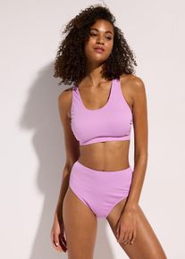 Bikini a bustier a costine (set 2 pezzi), viola, Taglia 48, bonprix
