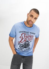 T-shirt in cotone biologico con effetto lavato - Blu - Taglia 60/62 (XXL) - bonprix