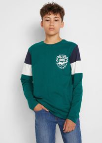 Maglia a maniche lunghe in puro cotone biologico (pacco da 2) - Verde - Taglia 116/122 - bonprix