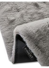 Tapis poil ras shaggy Fine Gris 120x170 cm - Tapis poil court design moderne pour salon