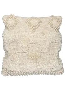 Xxxl Zierkissen , Naturfarben , Textil , Füllung: Polyester,Polyester , quadratisch , 45x45x15 cm , Care & Fair, DIN EN ISO 9001, Global Recycled Standard (Grs), GoodWeave , hochwertige Qualität, mit Fransen , Heimtextilien, Wohntextilien, Kissen, Zierkissen