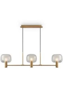 Maytoni Pendelleuchte , Goldfarben, Transparent , Metall, Glas , länglich , 18x26x104 cm , Ce , beliebig kürzbar, gleichmäßige Lichtverteilung , Lampen & Leuchten, Innenbeleuchtung, Hängeleuchten, Pendelleuchten