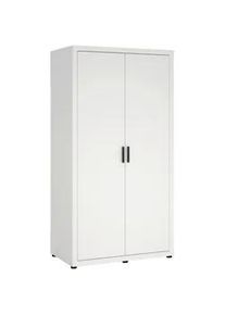Mid.you Drehtürenschrank , Weiß , Metall , 4 Fächer , 105.1x200.9x59.8 cm , FSC Mix , Schlafzimmer, Komplette Schlafzimmer und Serien, Schlafzimmerserien