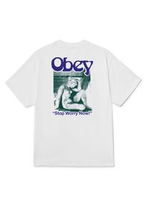 Obey Stop Worry Now T-Shirt white men XXL