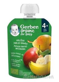 Gerber Organic kapsička hruška jablko a banán 90 g