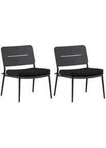 Loungesessel-2er Set Lina ca. 55x73x59 cm Schwarz