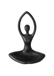 Teelichthalter Yoga I in Schwarz
