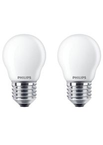 Philips LED-Lampe Classic Candle 4,3W/827 (40W) Frosted 2-pack E27