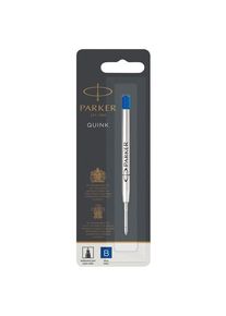 Parker Kugelschreibermine | breite Spitze | blaue QUINKflow Tinte | 1 Ersatzmine für Kugelschreiber