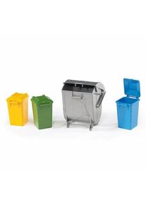 Bruder Accessories: Garbage can set (3 small 1 large)