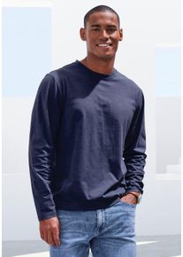 John Devin Heren Shirt met lange mouwen in blauw/grijs ,maat S (44/46), Witt, 100% Katoen