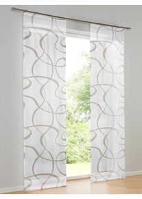 HEINE HOME unisex Schiebevorhang in wei&szlig;-taupe ,Gr&ouml;&szlig;e 245x60 cm, Witt, 100% Polyester