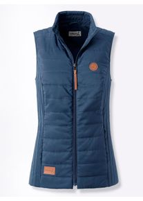 Damen Steppweste mit leichter Wattierung in dunkelblau ,Größe 40, WITT, 100% Polyester