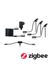 Paulmann Plug & Shine sæt Smart Home Zigbee 3.0 LED Pendul på haven Plantini IP65 3000K 3x2W 21VA Antracit