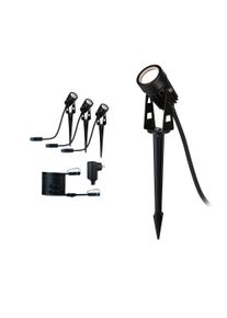 Paulmann Plug & Shine LED-haveprojektør Varmhvid Basissæt IP65 3000K 3x2W 21VA Sort