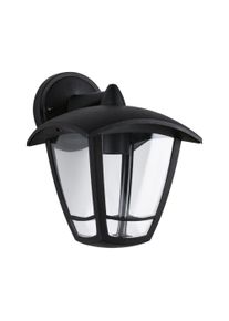 Paulmann Udendørs vægarmatur Classic curved IP44 164x190mm max. 12W 230V Klar/Sort Plast