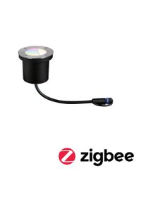 Paulmann Plug & Shine LED-gulvindbygningsarmatur Smart Home Zigbee 3.0 RGBW Enkelt spot IP67 RGBW+ 3,7W Sølv