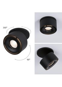 Paulmann LED-indbygningsarmatur Spircle rund 78mm 8W 550lm 230V 3000K Mat sort