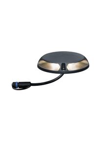 Paulmann Plug & Shine LED-gulvpåbygningsspots Varmhvid Enkelt spot Dobbelt lysafgivelse, 180° IP67 3000K 2x3,3W Koksgrå