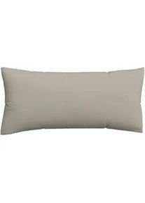 Schlafgut Kopfpolsterbezug , Taupe , Textil , Uni , 40x80 cm , Grüner Punkt, Textiles Vertrauen - Oeko-Tex®, AZO-frei, Oeko-Tex® Made IN Green , bügelleicht, bügelfrei , Heimtextilien, Bezüge, Polsterbezüge