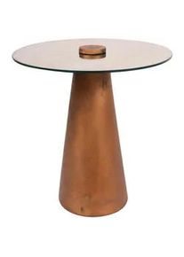 Kayoom Beistelltisch , Messingfarben , Metall, Glas , 42.5 cm , Wohnzimmer, Wohnzimmertische, Beistelltische, Beistelltische Metall